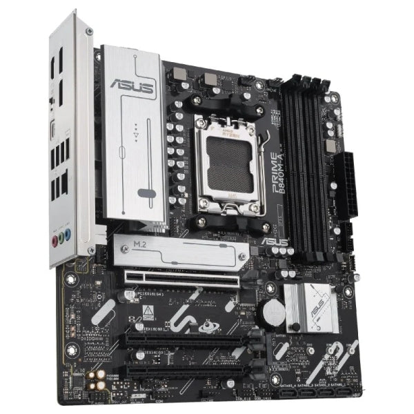 Asus Prime B840M-A-CSM Scheda Madre AM5 - 4x DDR5, 3x M2, 4x SATA III, PCIe 3.0, 4.0, USB 2.0, 3.2, USB-C, RJ-45, HDMI, DisplayPort - Fattore di Forma MicroATX