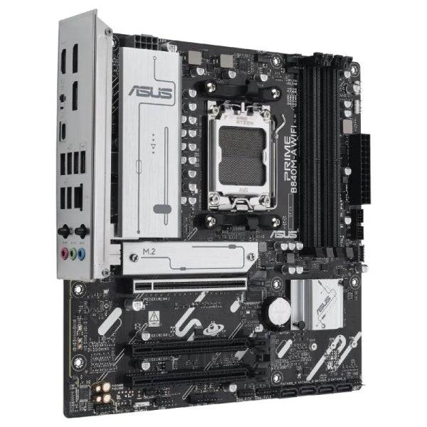Asus Prime B840M-A WIFI Placa Base AM5 -WiFi, Bluetooth, 4x DDR5, 3x M2, 4x Sata III, PCIe 3.0, 4.0, USB 2.0, 3.2, USB-C, RJ-45, HDMI, DisplayPort - Factor de Forma MicroATX