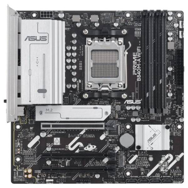 Asus Prime B840M-A WIFI Placa Base AM5 -WiFi, Bluetooth, 4x DDR5, 3x M2, 4x Sata III, PCIe 3.0, 4.0, USB 2.0, 3.2, USB-C, RJ-45, HDMI, DisplayPort - Factor de Forma MicroATX