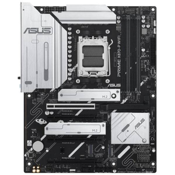 Asus Prime X870-P WIFI Placa Base AM5 -WiFi 7, Bluetooth, 4x DDR5, 4x M2, 4x Sata III, PCIe 4.0, 5.0, USB 2.0, 3.2, USB-C, RJ-45, HDMI, DisplayPort - Factor de Forma ATX