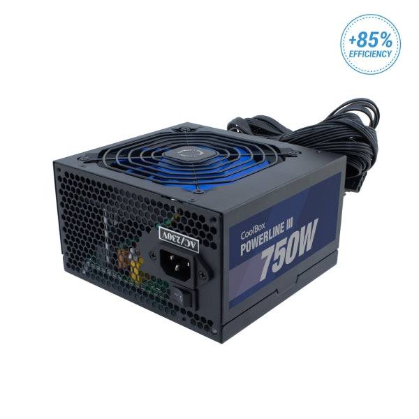Coolbox PowerLine III 750W Alimentatore 750W ATX 12V V2.31 - PFC Attivo - Ventilatore 120mm