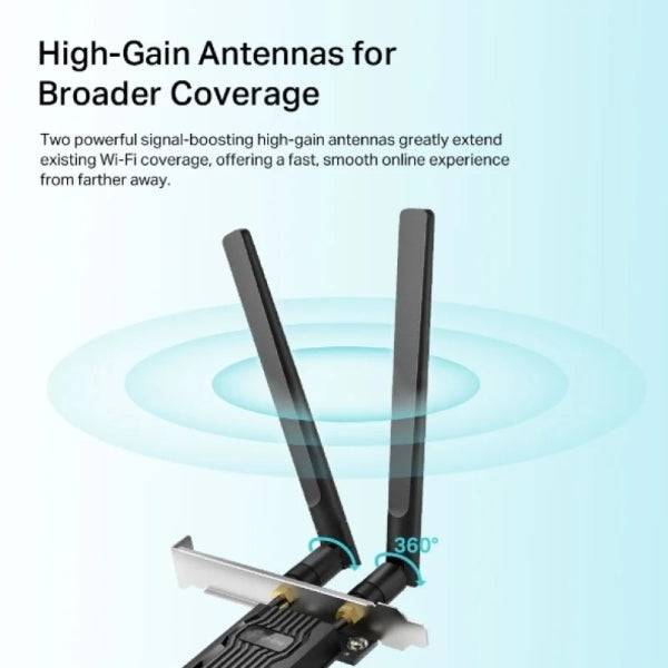 TP-Link Archer TX20E Adattatore PCIe WiFi 6 AX1800 Bluetooth 5.2 con 2 Antenne High Gain