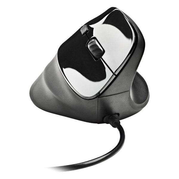 NGS Samsara Mouse Ergonomico Verticale Laser 3200dpi - 5 Pulsanti - Silenzioso - Colore Nero