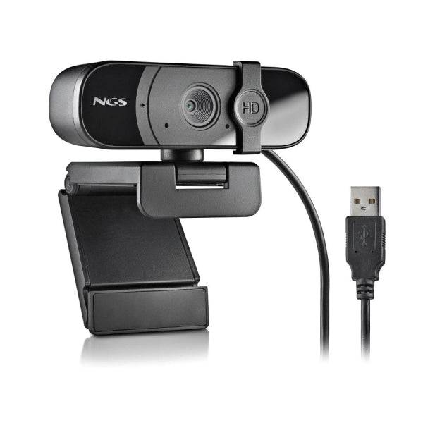 NGS XpressCam Webcam Full HD 1080p USB 2.0 - Microfono Integrato - Filtro Privacy - Campo Visivo 75º - Cavo 1.50m - Colore Nero