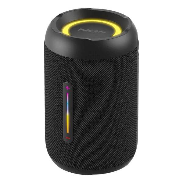 NGS Roller Furia 2 Tiny Altoparlante Bluetooth 20W TWS - Illuminazione LED - Autonomia fino a 7h - Resistenza all'Acqua IPX7 - Colore Nero