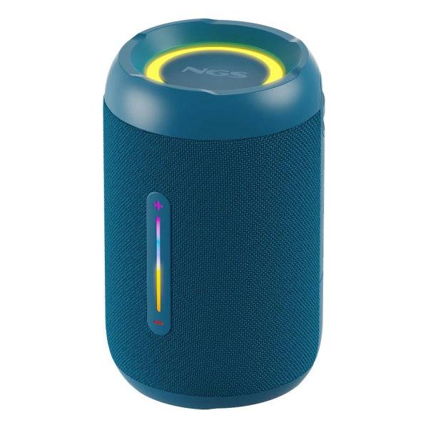 NGS Roller Furia 2 Tiny Altoparlante Bluetooth 20W TWS - Illuminazione LED - Autonomia fino a 7h - Resistenza all'Acqua IPX7 - Colore Blu