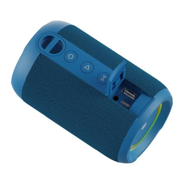 NGS Roller Furia 2 Tiny Altoparlante Bluetooth 20W TWS - Illuminazione LED - Autonomia fino a 7h - Resistenza all'Acqua IPX7 - Colore Blu