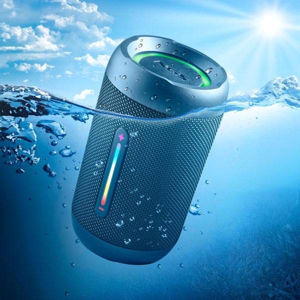 NGS Roller Furia 2 Tiny Altoparlante Bluetooth 20W TWS - Illuminazione LED - Autonomia fino a 7h - Resistenza all'Acqua IPX7 - Colore Blu