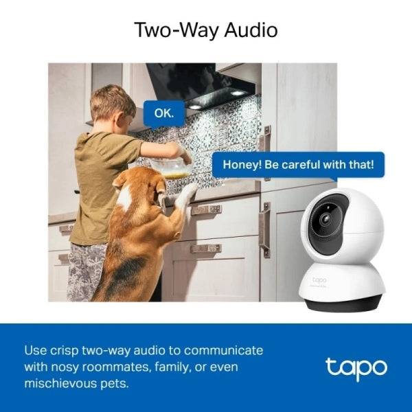 TP-Link TC72 Telecamera Sicurezza WiFi 2K QHD 4MP 360° - Visione Notturna - Rilevamento e Notifiche Intelligenti IA - Allarme Luce e Suono - Audio Bidirezionale