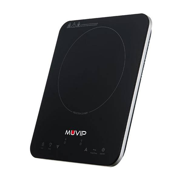 Muvip Cucina a Induzione 2000W - 10 Livelli di Potenza - Timer - Controllo Surriscaldamento - Blocco Bambini