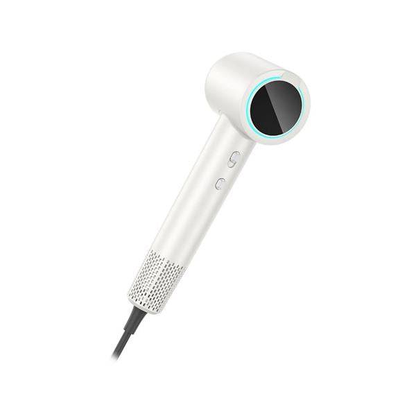 XO CF29 Asciugacapelli Ionico - Potenza 1450W - 4 Livelli di Temperatura - Display Digitale - Colore Bianco