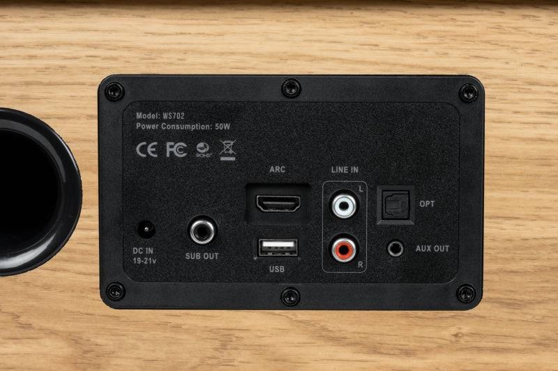 Thomson WS702 Sistema Stereo 2.1 - Bluetooth - Potenza Musicale 150W - Colore Legno