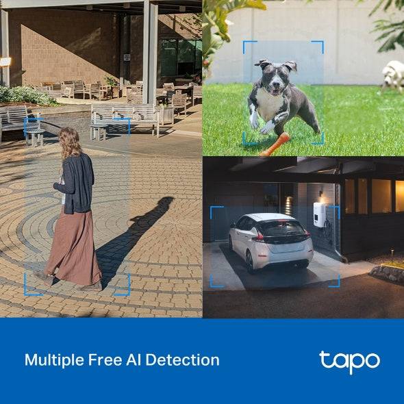 TP-Link Tapo C520WS Telecamera di Sicurezza IP 2K QHD 4MP WiFi - Adatta per Interno/Esterno - Visione Panoramica 360° - Visione Notturna a Colori - Rilevamento Intelligente - Allarme Luminoso e Acustico Personalizzabile
