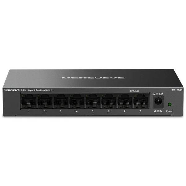 Mercusys Switch 8 Porte Gigabit RJ45 10/100/1000Mbps con Auto-Negoziazione - Plug & Play - Tecnologia Verde