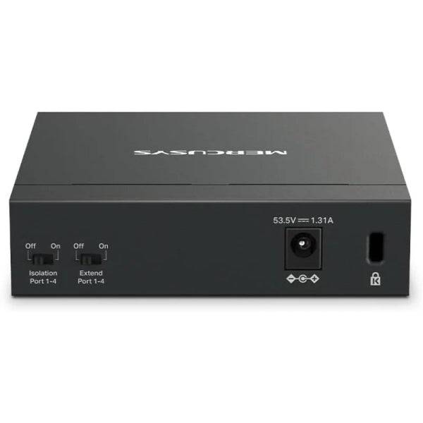 Mercusys Switch 5 Porte Gigabit RJ45 10/100/1000Mbps - 4 Porte PoE - Design Compatto - Plug & Play - Chassis in Metallo