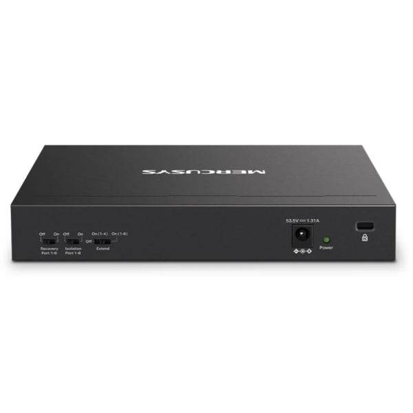 Switch Mercusys 10 Porte RJ45 10/100Mbps - 8 Porte PoE - Portata Estesa fino a 250m in Modalità Estesa - Carcassa in Metallo
