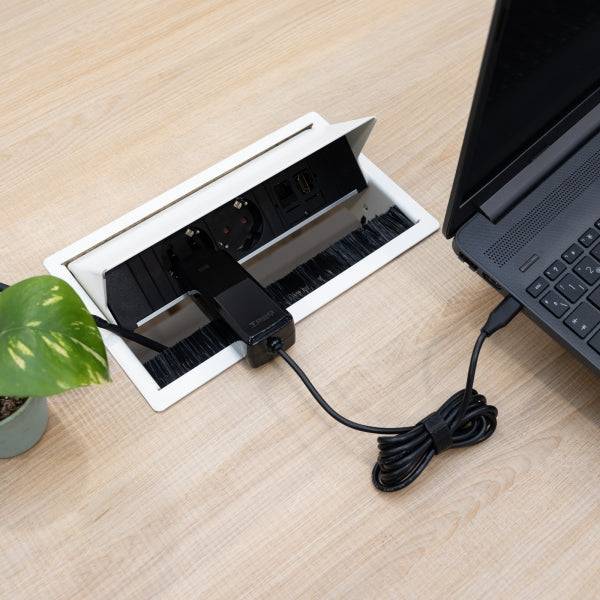 Tooq Caricabatterie Laptop GaN USB-C/PD 100W - Cavo da 1.80m - Colore Nero