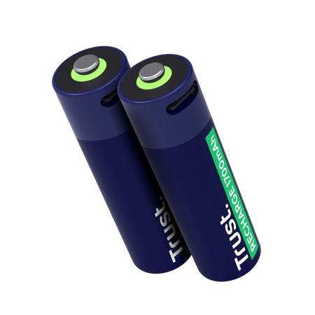 Trust Confezione 2 Batterie Ricaricabili 1700 mAh AA