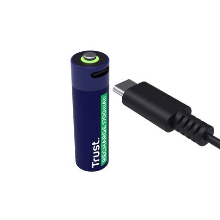 Trust Confezione 2 Batterie Ricaricabili 1700 mAh AA