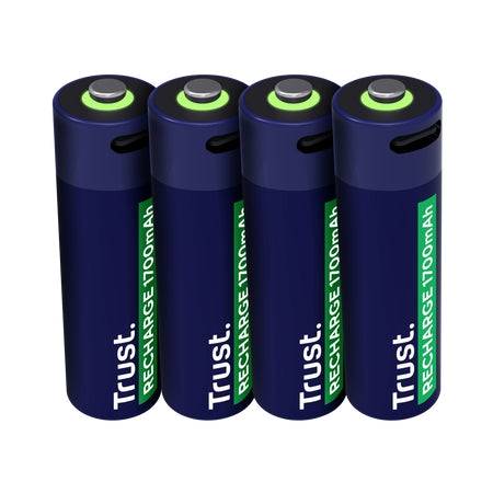 Trust Confezione 4 Pile Ricaricabili 1700 mAh AA