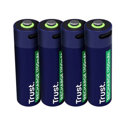 Trust Confezione 4 Pile Ricaricabili 1700 mAh AA