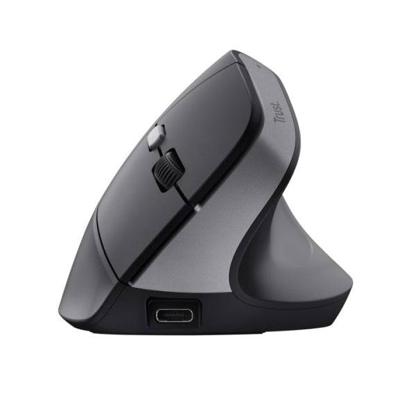 Trust Mouse Wireless USB - Design Ergonomico - Indicatori LED - 6 Pulsanti - Colore Nero