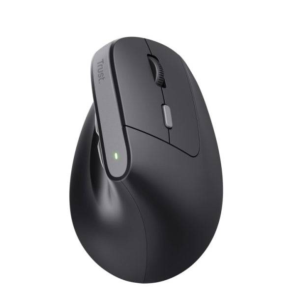 Trust Bayo II Mouse Wireless USB - Tecnologia Silent Click - 6 Pulsanti - Ricaricabile via USB-C - Colore Nero