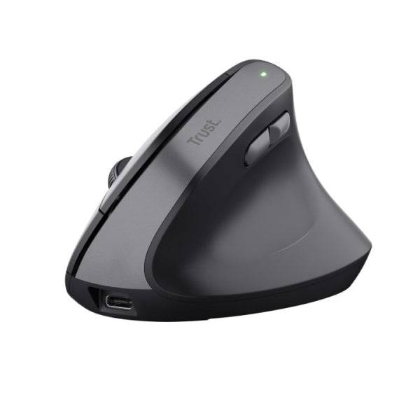 Trust Bayo II Mouse Wireless USB - Tecnologia Silent Click - 6 Pulsanti - Ricaricabile via USB-C - Colore Nero