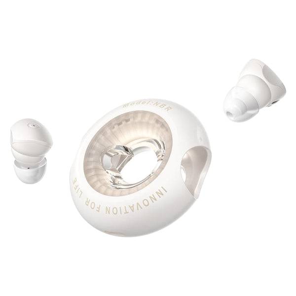 Vention Tiny T17 Cuffie Bluetooth 5.3 con Custodia di Ricarica - True Wireless - 6h Autonomia - LED - Colore Beige