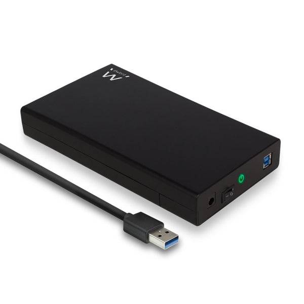 Ewent EW7056 Contenitore Esterno Disco Rigido SATA 3.5" - Senza Viti - USB 3.2 - Cavo 80cm - Nero