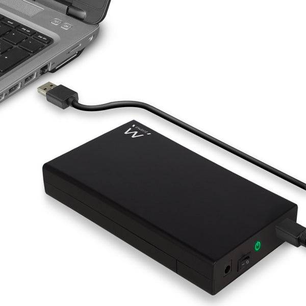 Ewent EW7056 Contenitore Esterno Disco Rigido SATA 3.5" - Senza Viti - USB 3.2 - Cavo 80cm - Nero