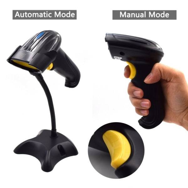 Ewent EW3430 Lettore di Codici a Barre 1D Wireless - Modalità Manuale e Automatica - Colore Nero