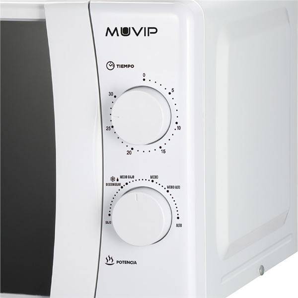 Muvip Forno a Microonde - Capacità 20L - Potenza 700W - 6 Livelli di Potenza - Timer 30min - Scongelamento - Colore Bianco
