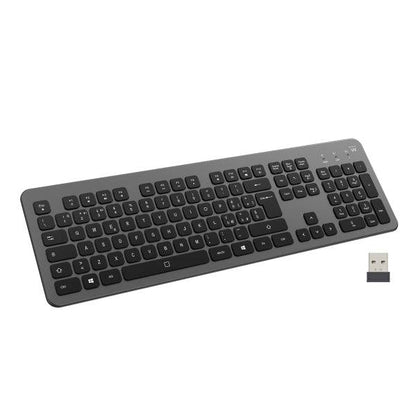 Ewent EW3296 Tastiera Wireless Multiconnessione - 3 Connessioni Simultanee - 1xWireless 2,4GHz, 2xBluetooth 5.0 - Colore Nero