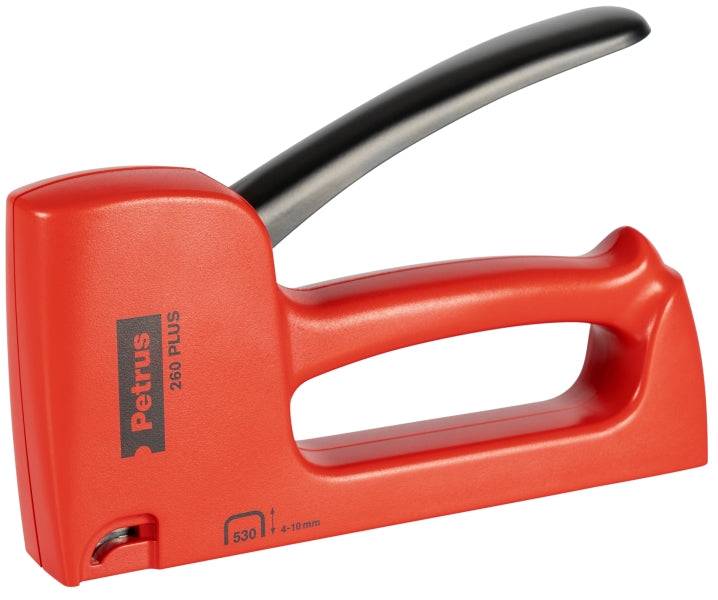 Petrus 260 Plus Spillatrice/Cucitrice - Per Punti Metallici 530/4-10mm - Carica Posteriore - Sistema di Blocco Leva - Colore Rosso