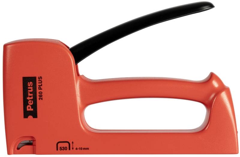 Petrus 260 Plus Spillatrice/Cucitrice - Per Punti Metallici 530/4-10mm - Carica Posteriore - Sistema di Blocco Leva - Colore Rosso