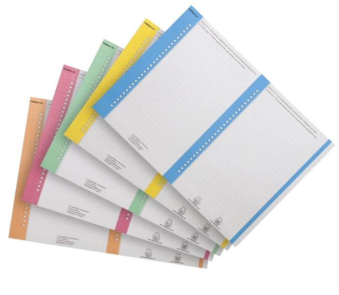 Elba Bristol Confezione 10 Fogli A5 per 27 Etichette per Visori Laterali Cartella Sospesa Nº 8 14.4x06mm - Bristol Resistente - Dimensione Idonea per Cartella Sospesa - Con Bordo Colorato