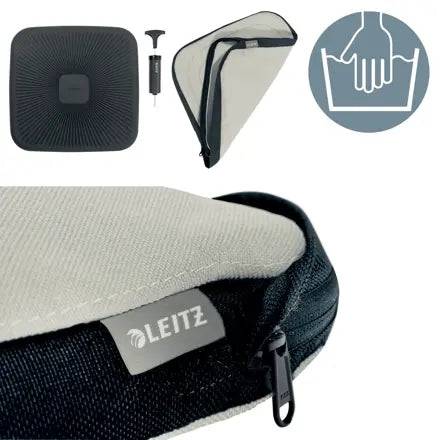 Leitz Ergo Active Wobble Cuscino di Seduta Gonfiabile con Fodera Grigio Chiaro - Con Certificazione IGR - Migliora la Circolazione e Allevia la Pressione sulla Colonna - Colore Grigio Scuro