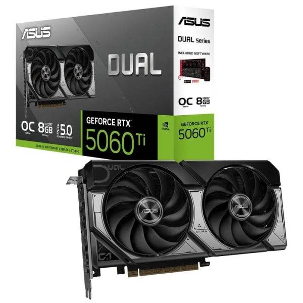 Asus GeForce RTX 5060 Ti Dual OC Scheda Grafica 8GB GDDR7 Reflex 2 RTX AI DLSS4