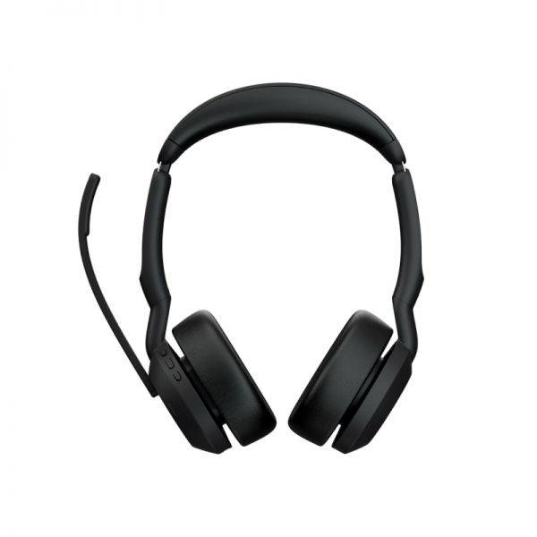 Jabra Evolve2 55 MS Auriculares Estero Link 380 con Microfono - Bluetooth - USB-C - Cancelacion de Ruido - Diadema Ajustable - Colore Nero