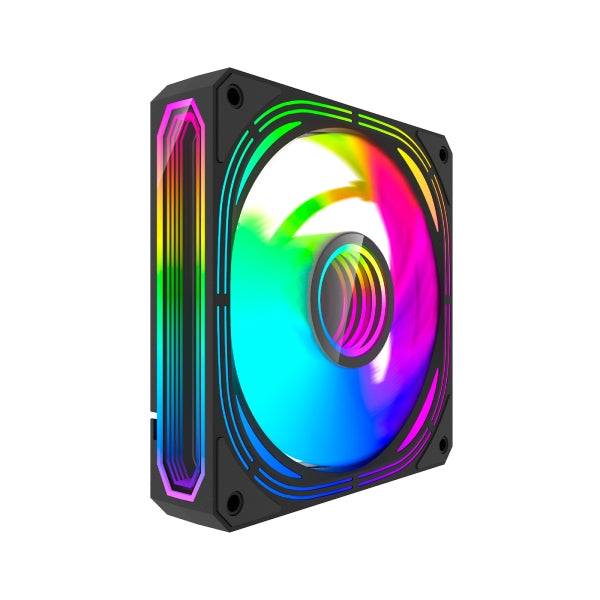 Coolbox Infinity Pro Kit 4 Ventole ARGB - Effetto Tunnel Infinito - Silenzioso - Cuscinetto Idraulico - Flusso Aria Elevato - Colore Nero