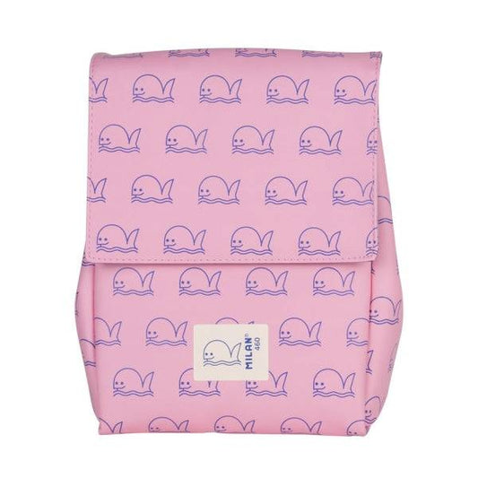 Milan Coleccion 460 Borsa Isotermica Porta Alimenti 3,5L - Include 2 Contenitori Alimenti 0,25L - Interno Isolante Termico - Colore Rosa/Azzurro