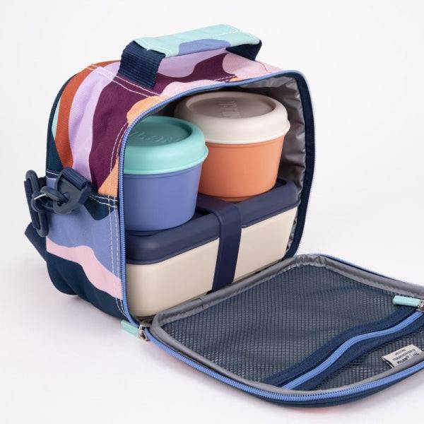 Milan The Fun Borsa Termica Porta Alimenti 3,5L - Include 3 Contenitori per Alimenti - Interno Isolante Termico - Apertura Totale - Tracolla Regolabile ed Estraibile