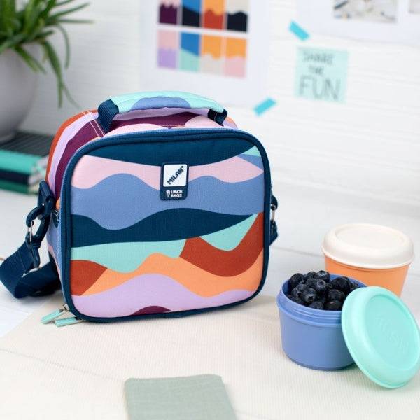 Milan The Fun Borsa Termica Porta Alimenti 3,5L - Include 3 Contenitori per Alimenti - Interno Isolante Termico - Apertura Totale - Tracolla Regolabile ed Estraibile