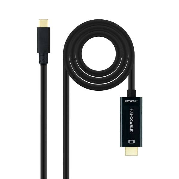 Nanocable Cavo Convertitore USB-C a HDMI 4K@60HZ - USB-C/M-HDMI/M - 5M - Colore Nero