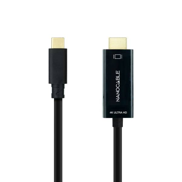 Nanocable Cavo Convertitore USB-C a HDMI 4K@60HZ - USB-C/M-HDMI/M - 5M - Colore Nero