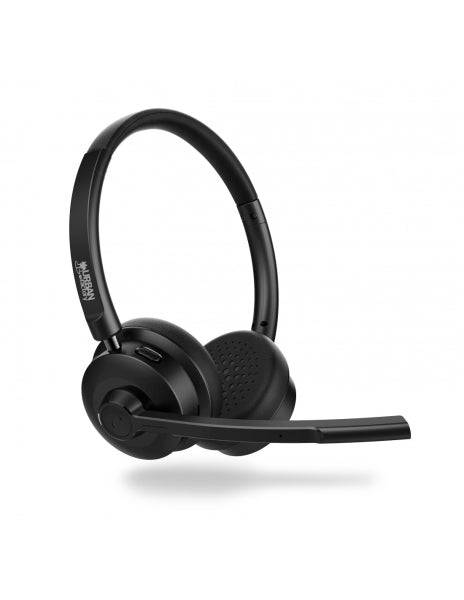 Urban Factory Movee Cuffie Sovraurali a Padiglione per Conferenza - Bluetooth 5.3 - Colore Nero