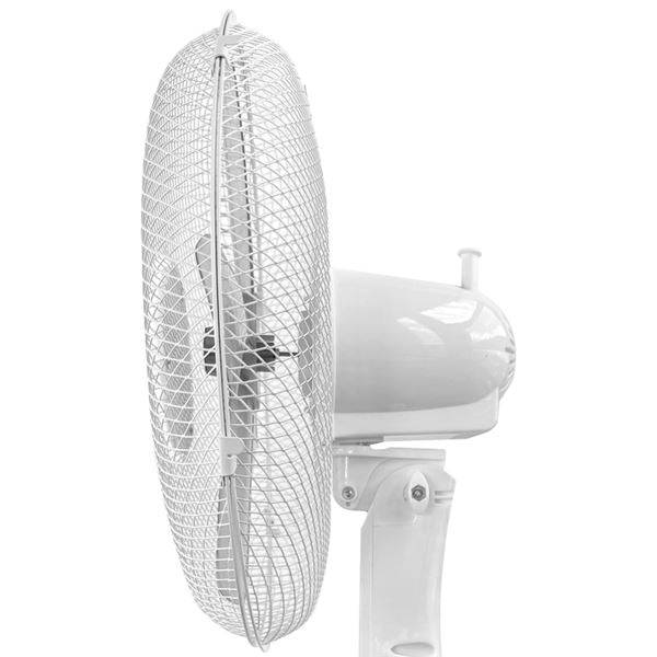 Muvip Ventilatore a Piantana Solare - 12000mAh - 40cm - 4 Velocità - Luce LED - USB - Colore Bianco