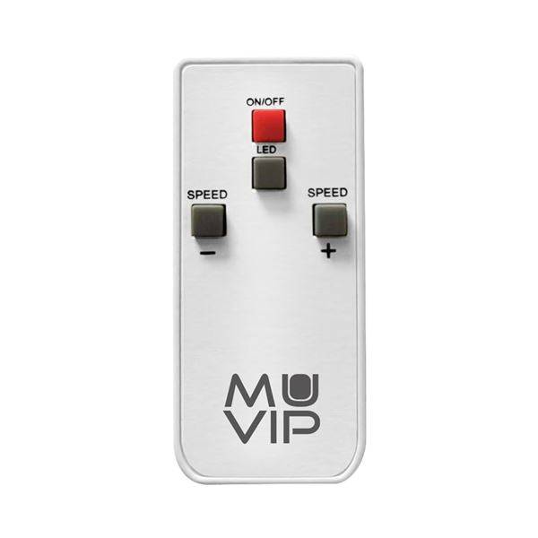 Muvip Ventilatore a Piantana Solare - 12000mAh - 40cm - 4 Velocità - Luce LED - USB - Colore Bianco