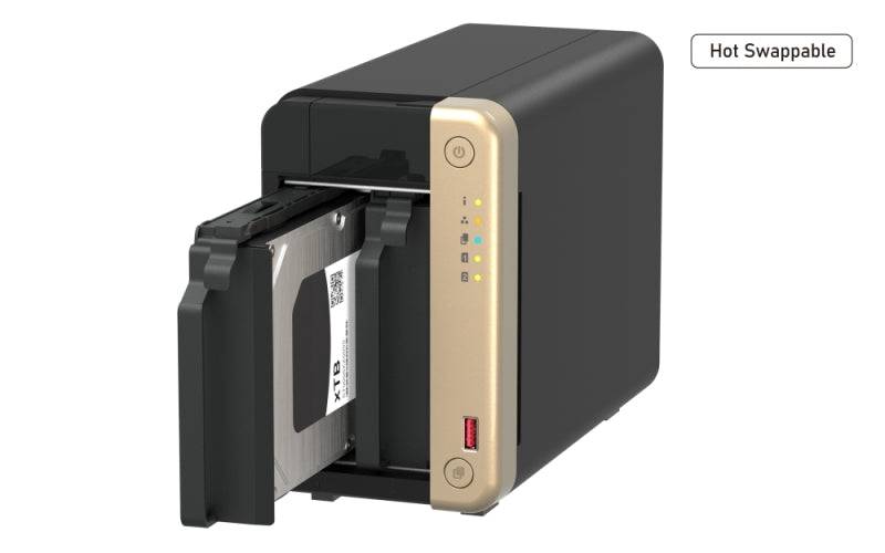 QNAP TS-264-8G NAS Torre Procesador Intel Celeron N4505 - Memoria 8GB - 2 Bahias 2.5", 3.5", M.2 - USB, HDMI, RJ-45 - Ventilador 70mm